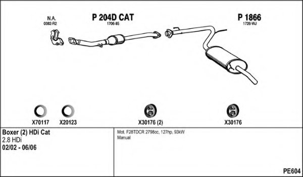 FENNO PE604 Exhaust System